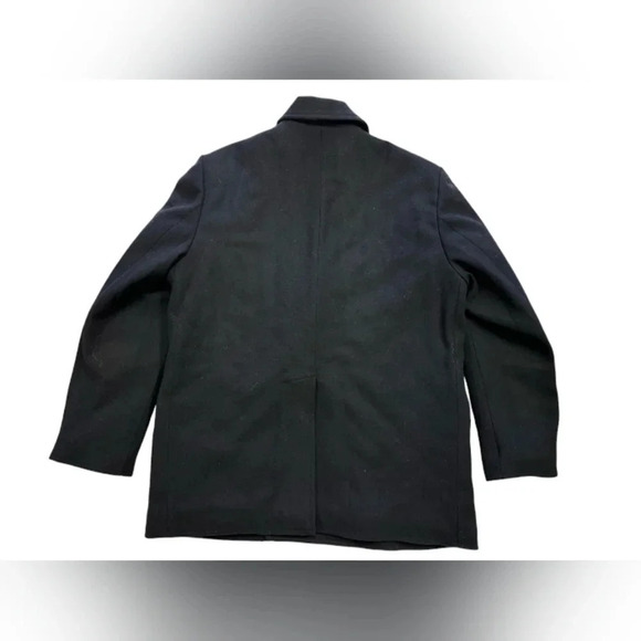 J.Crew NWT Black Wool LS Button Up Peacoat/Jacket Size XL - Picture 5 of 14